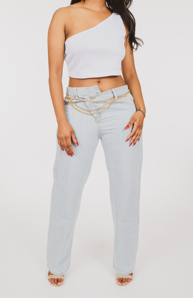 Lucia crop one shoulder top