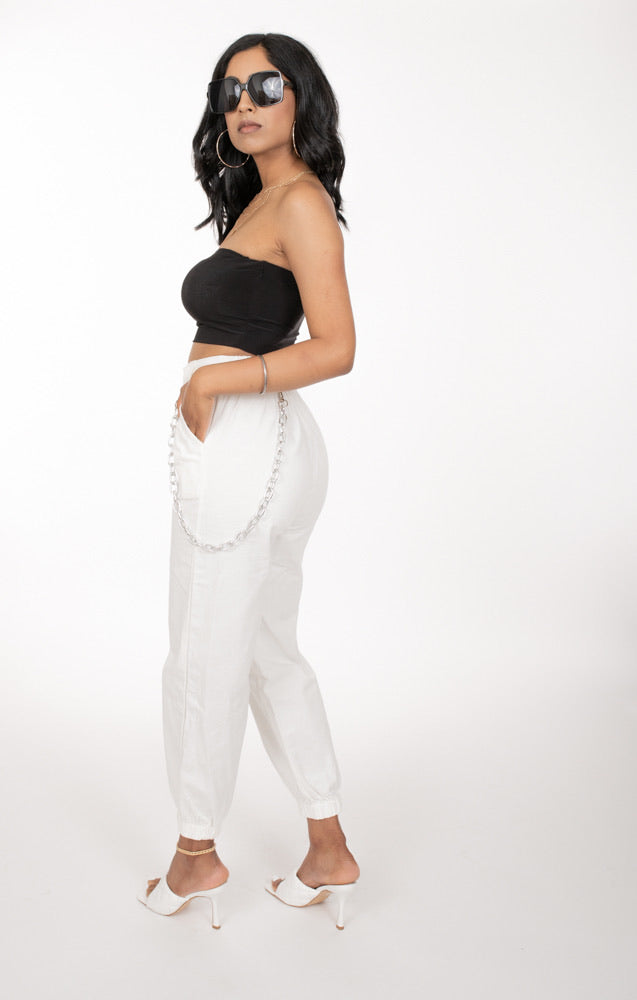 Cream Kyra cargo pant