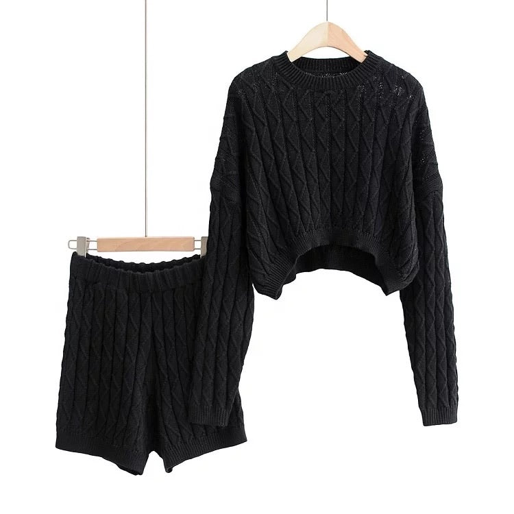 Olivia Knit Shorts Set