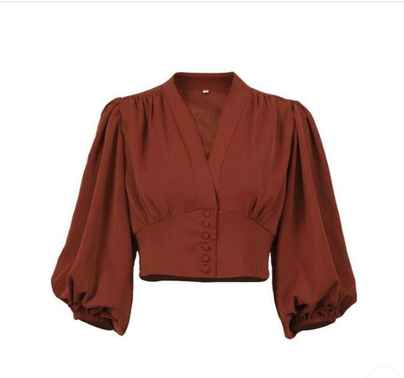 Brittany Lantern Sleeve Blouse