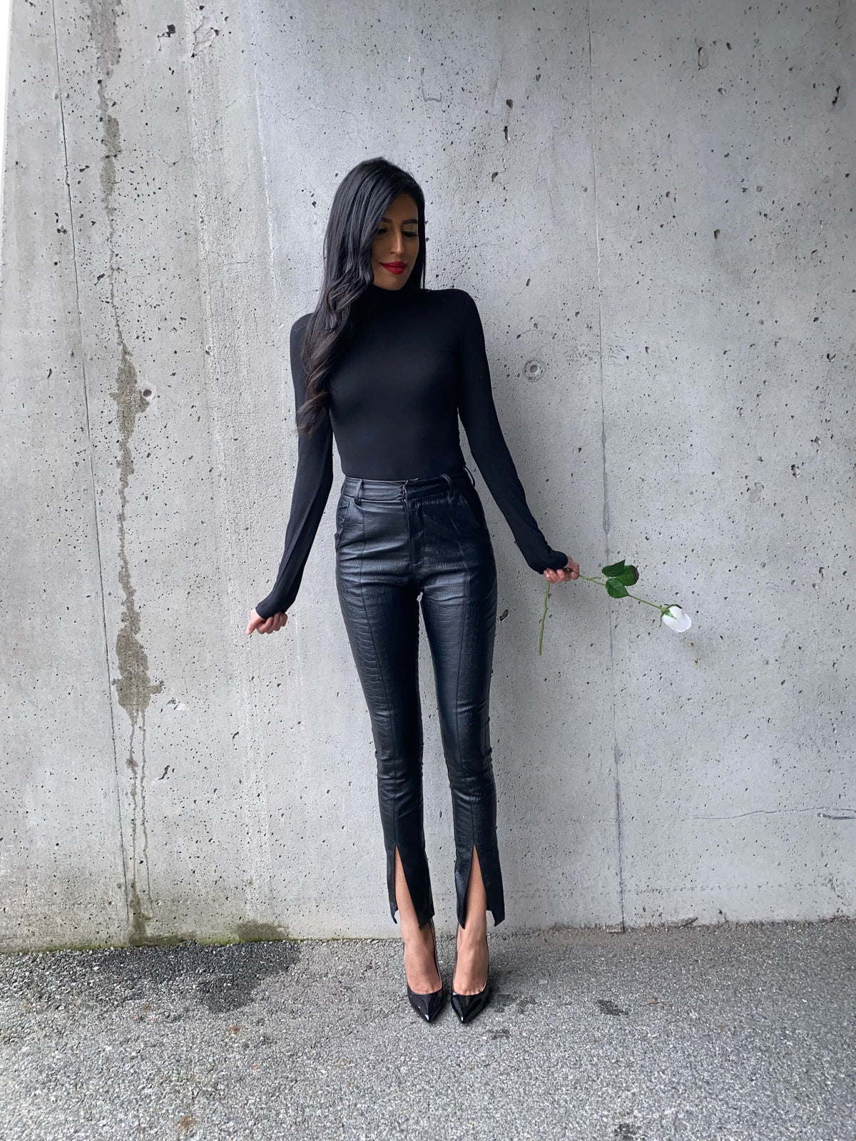 Katie Vegan Leather Leggings