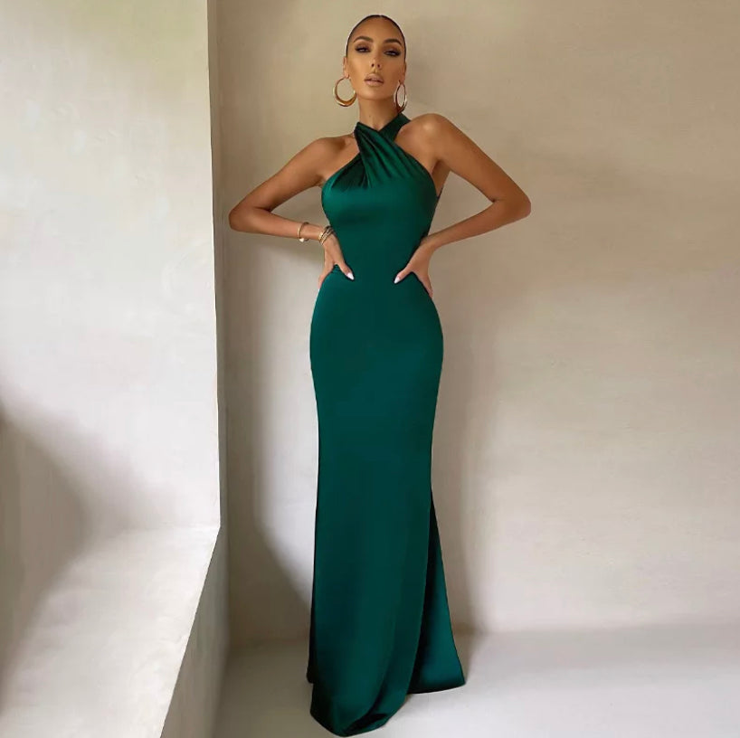 Emerald Luanna Halter Maxi Dress