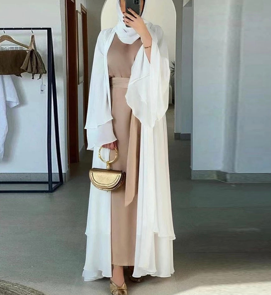 White Dubai Abaya Robe