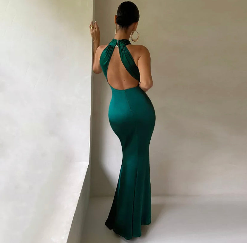 Emerald Luanna Halter Maxi Dress