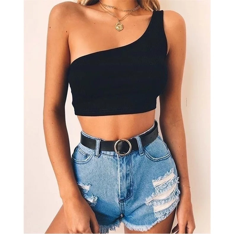 Lucia crop one shoulder top