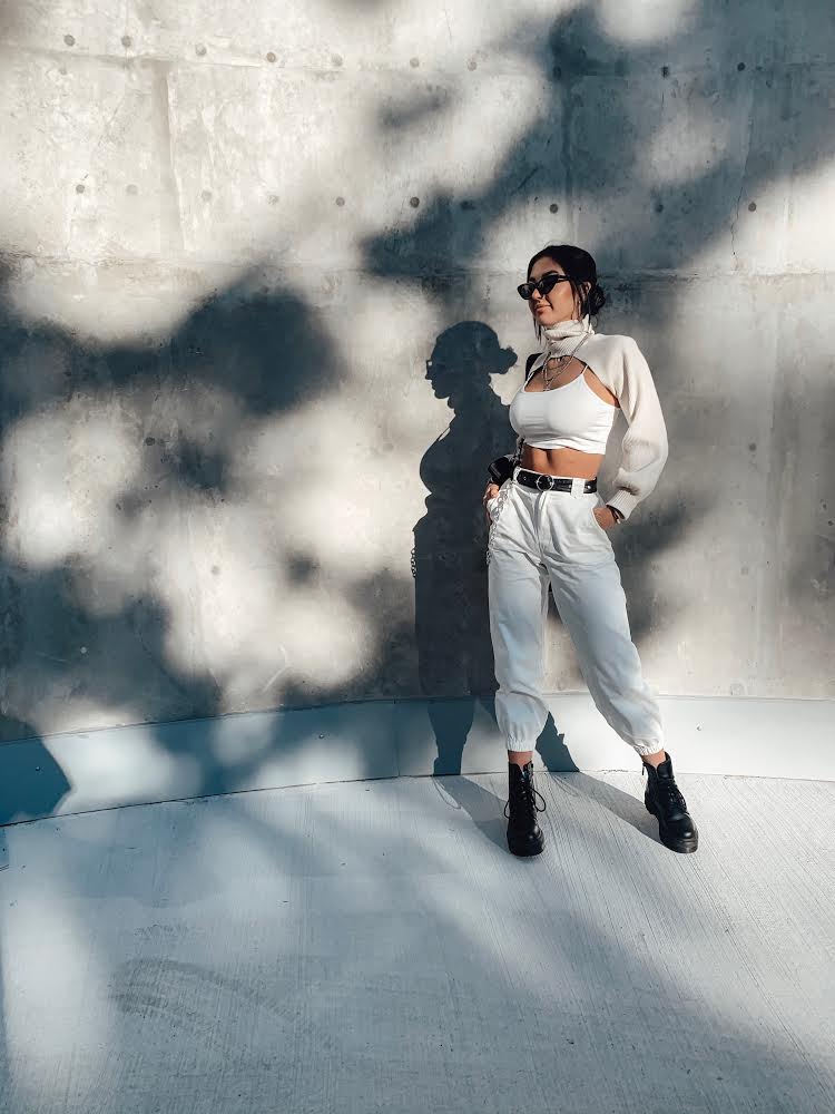 Cream Kyra cargo pant